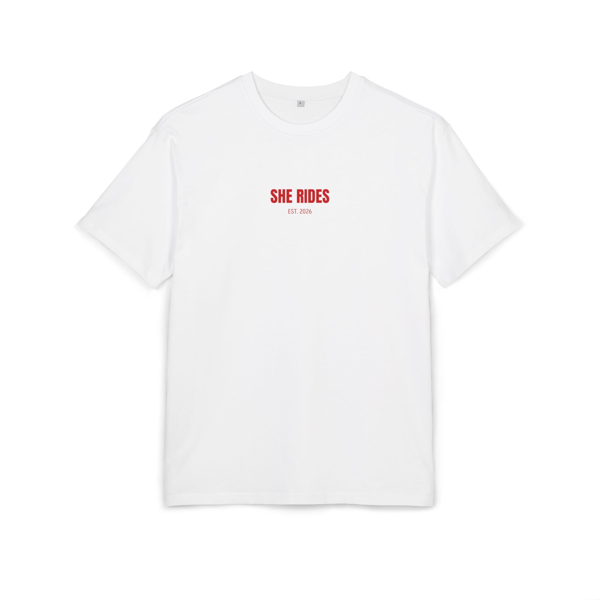 She Rides RideOrDie Oversized T-shirt Rood