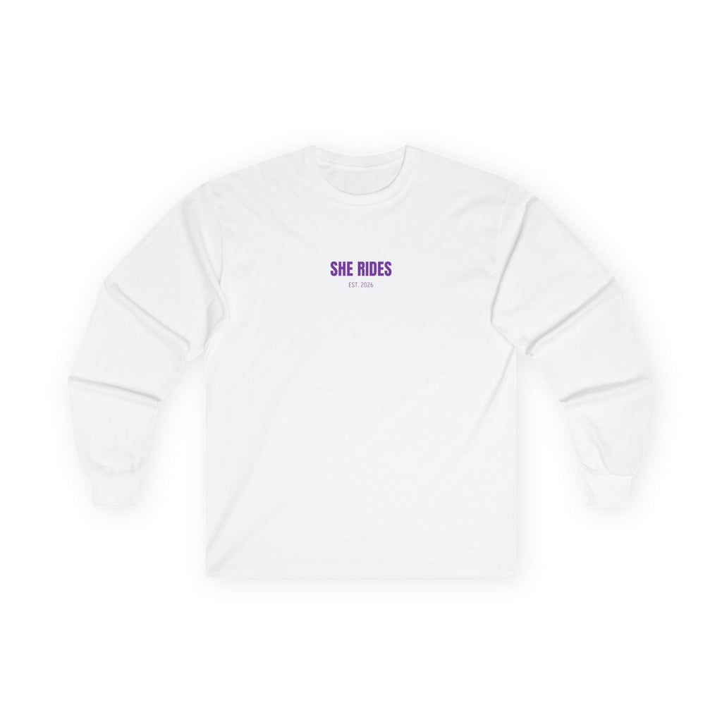 She Rides Basic Long Sleeve Paars