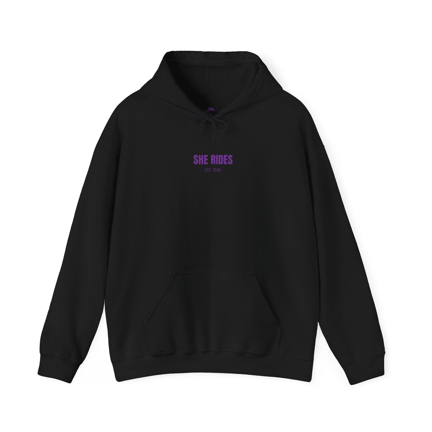 She Rides RideOrDie Hoodie Paars//Bikergirl Hoodie