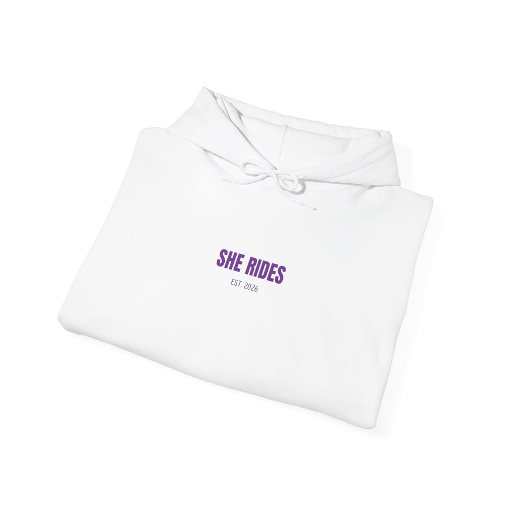 She Rides Basic Hoodie Paars