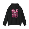 She Rides RideOrDie Hoodie Roze