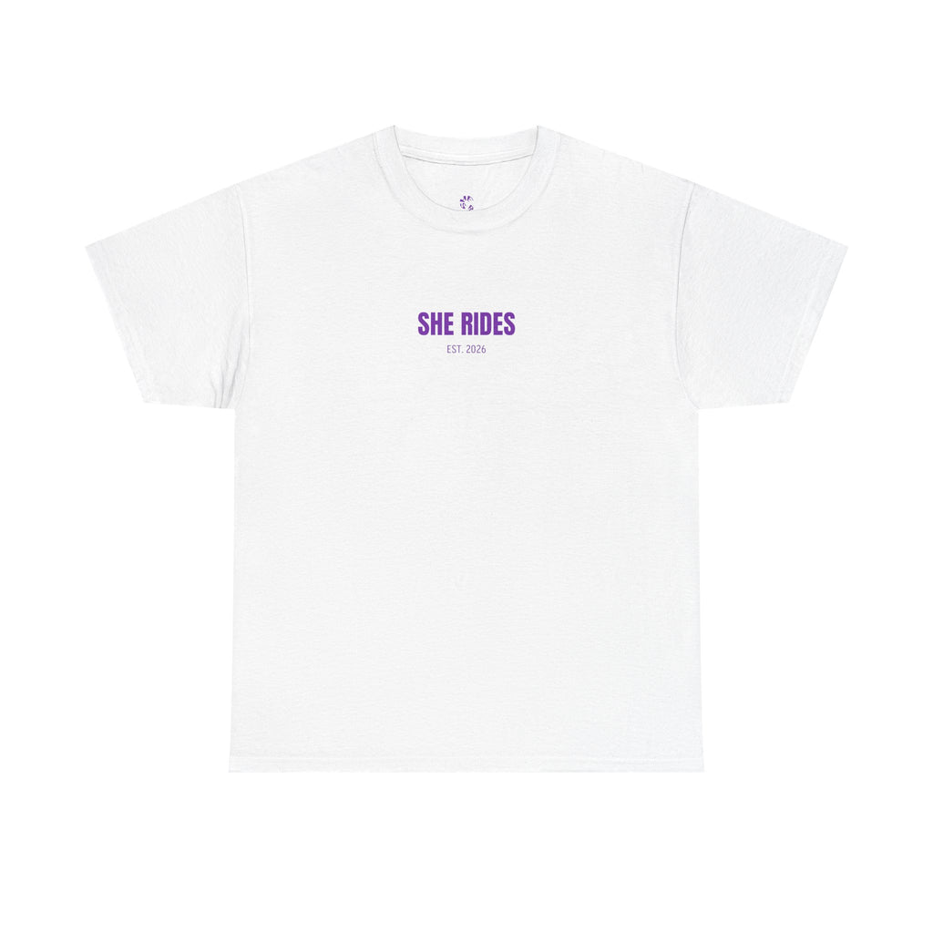 She Rides Basic T-shirt Paars