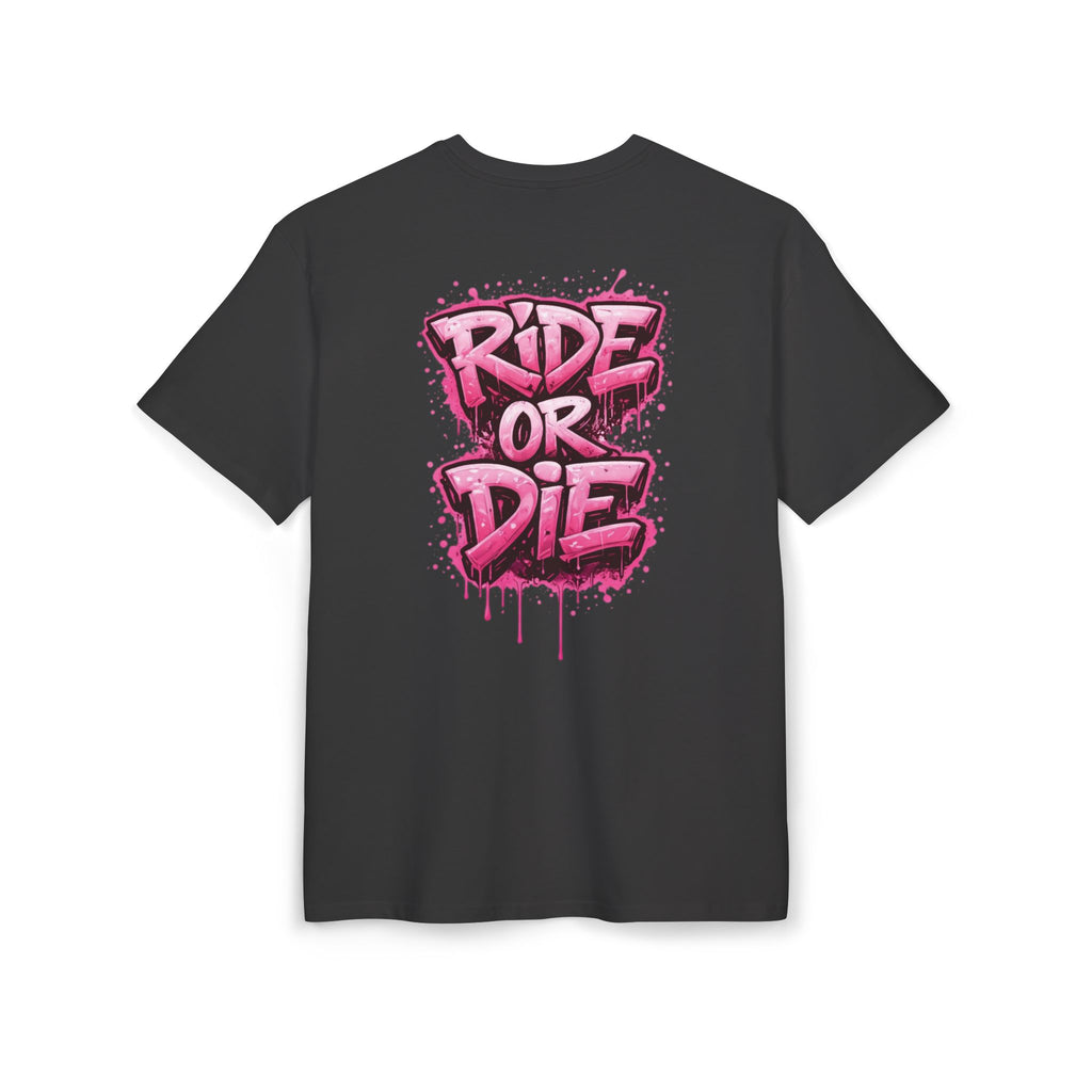 She Rides RideOrDie Oversized T-shirt Roze