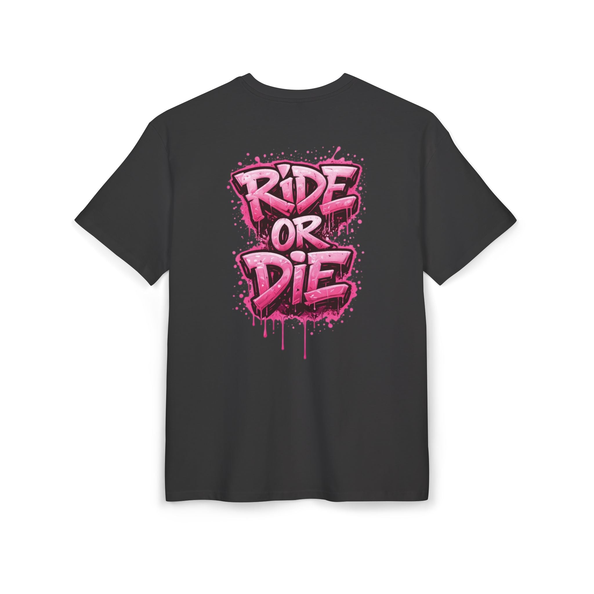 She Rides RideOrDie Oversized T-shirt Roze