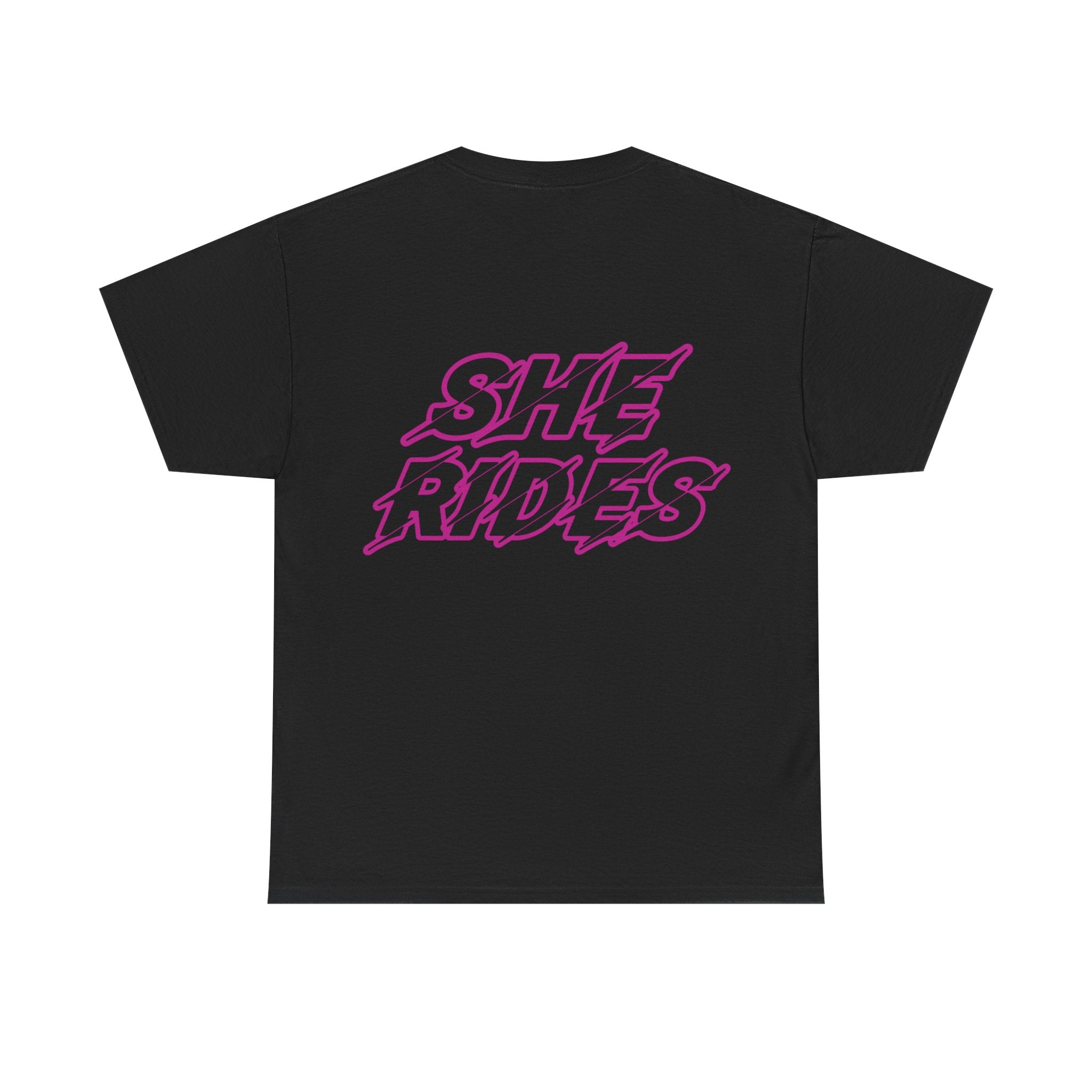 She Rides original T-shirt Pink //Bikergirl T-shirt
