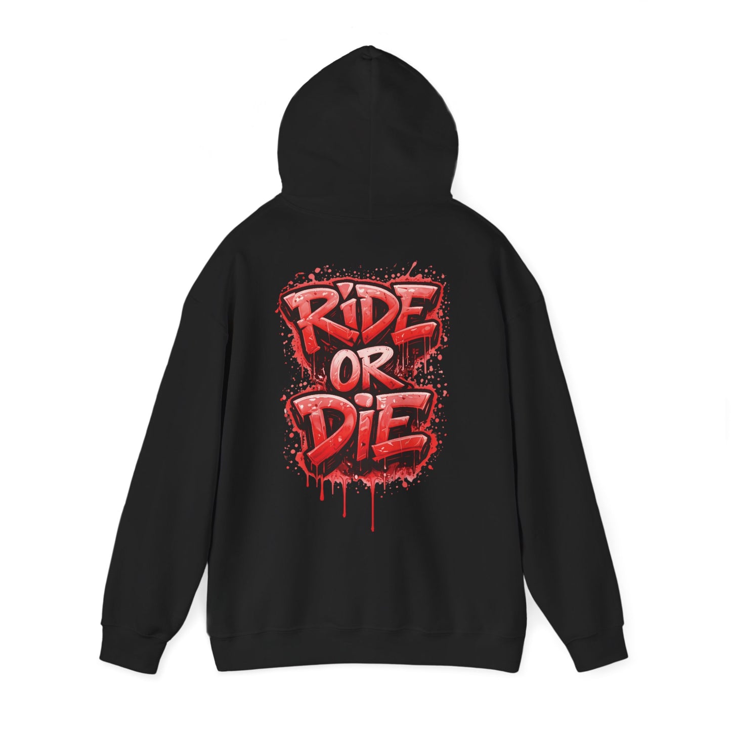 She Rides RideOrDie Hoodie Rood//Bikergirl Hoodie