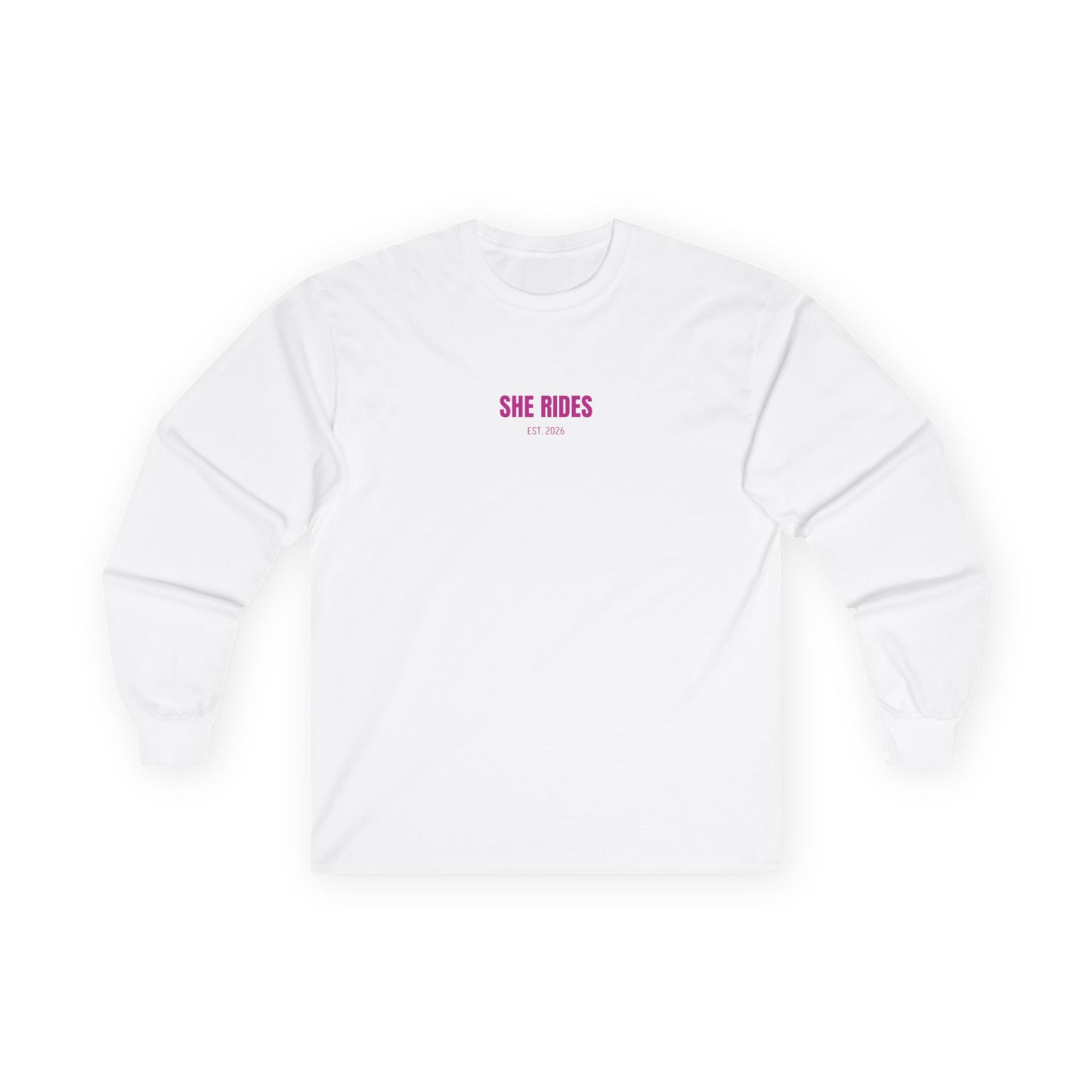 She Rides Basic Long Sleeve Roze//Bikergirl Long Sleeve