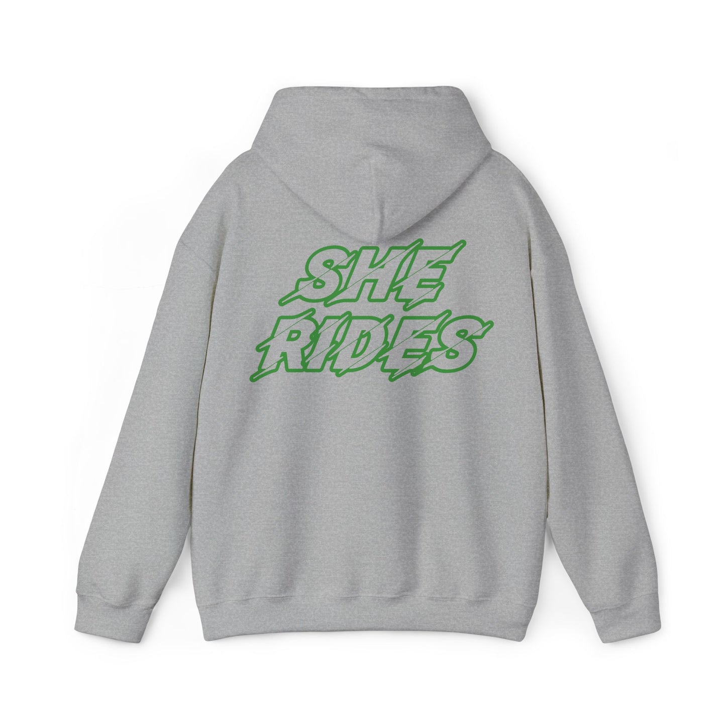 She Rides Original Hoodie Green//Bikergirl Hoodie