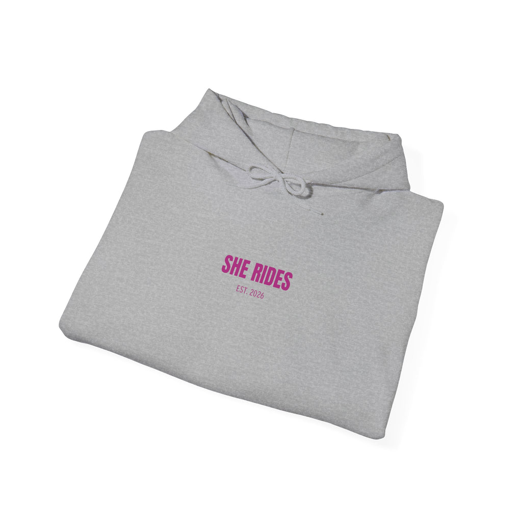 She Rides Basic Hoodie Roze