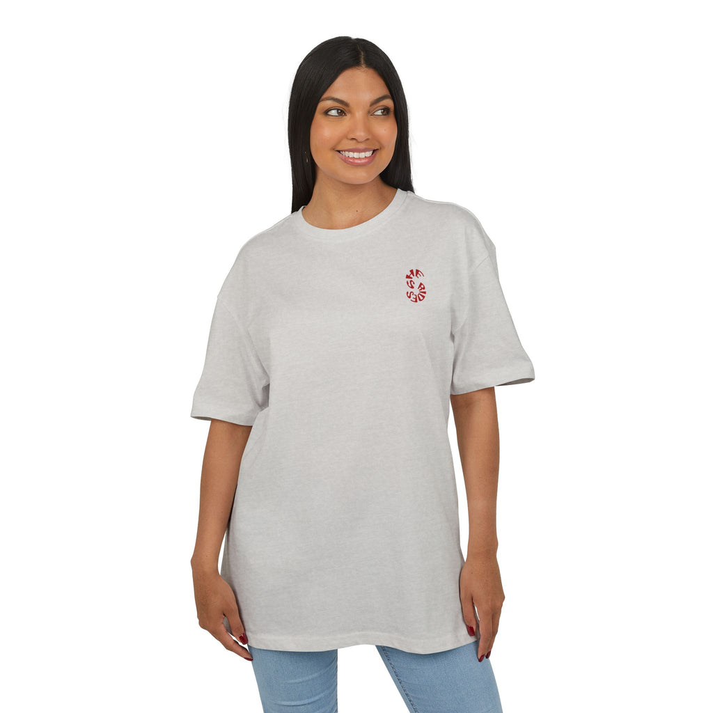 She Rides Logo Oversized T-shirt Red //Bikergirl T-shirt