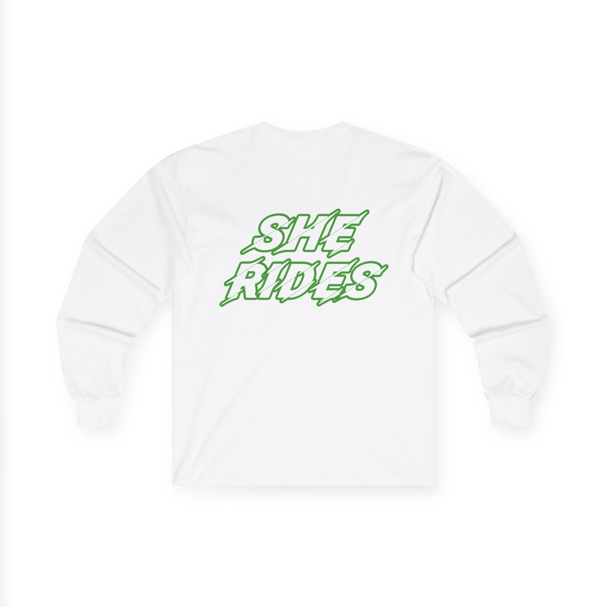 She Rides Logo Long Sleeve Green//Bikergirl Long Sleeve
