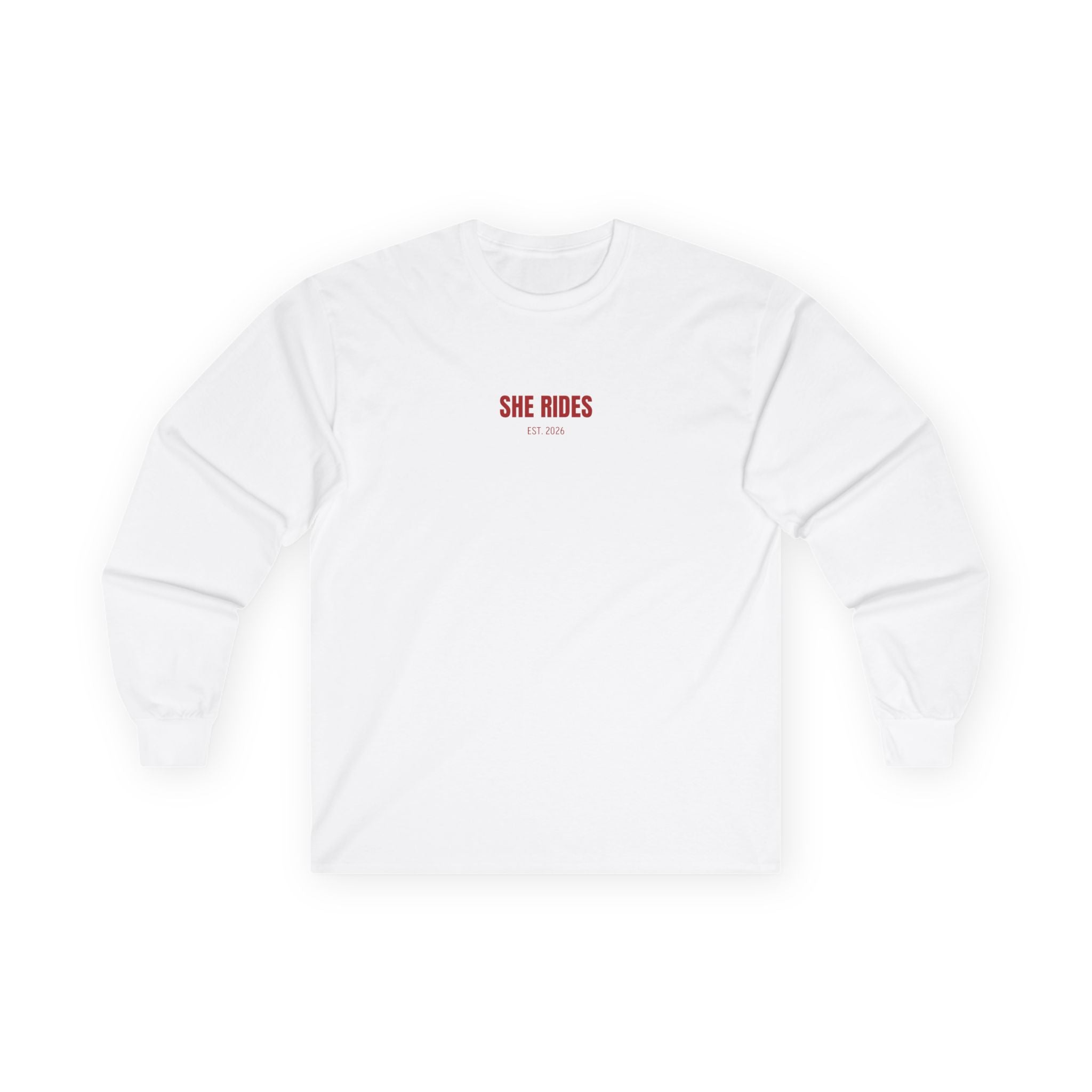 She Rides Basic Long Sleeve Rood