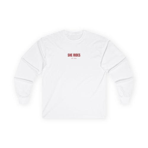 She Rides Basic Long Sleeve Rood