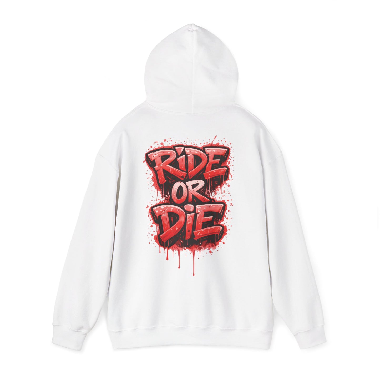 She Rides RideOrDie Hoodie Rood//Bikergirl Hoodie
