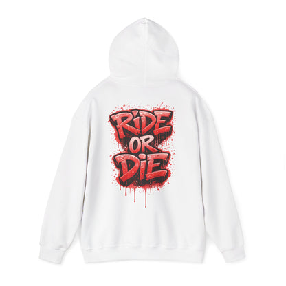 She Rides RideOrDie Hoodie Rood//Bikergirl Hoodie