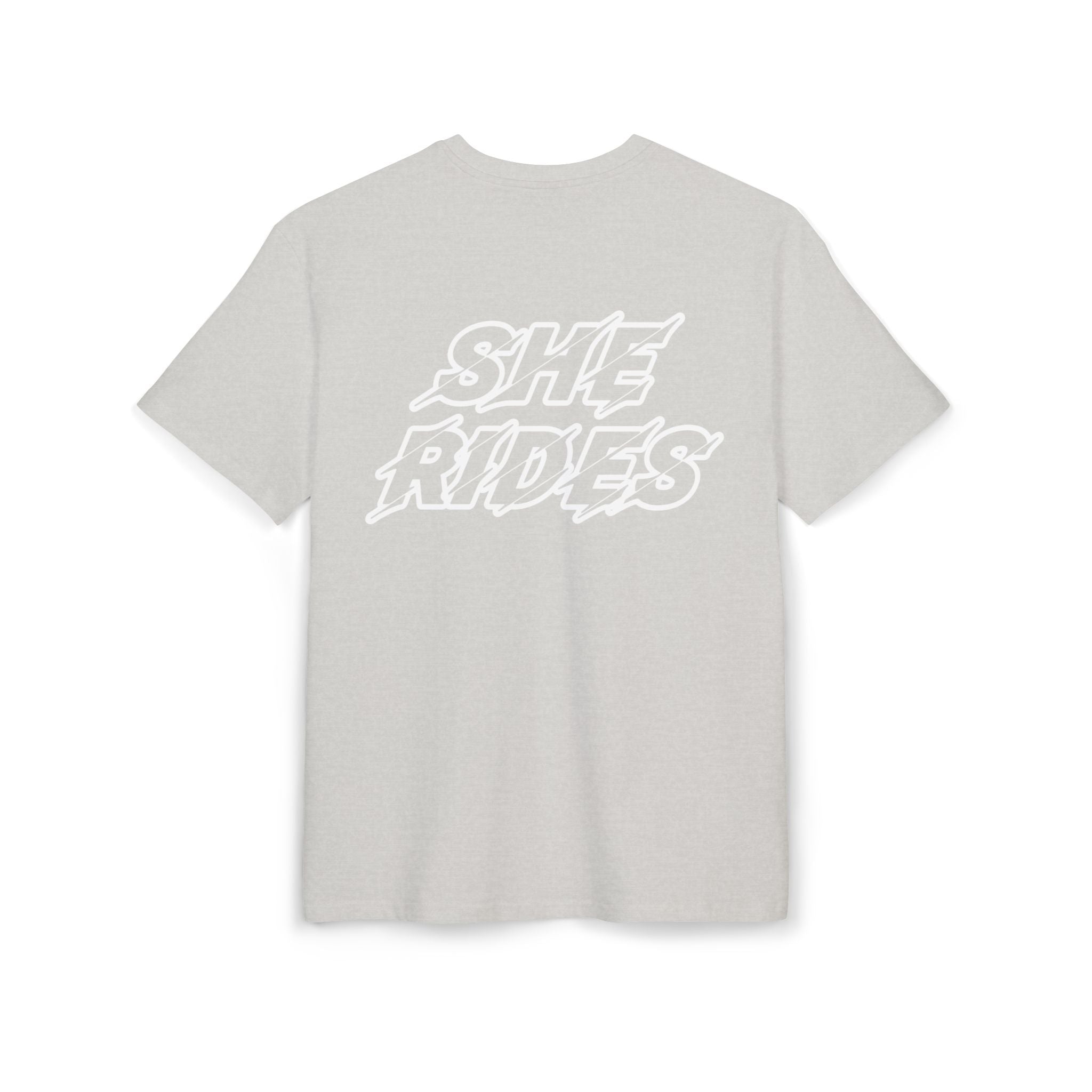 She Rides Logo Oversized T-shirt Black&White//Bikergirl T-shirt