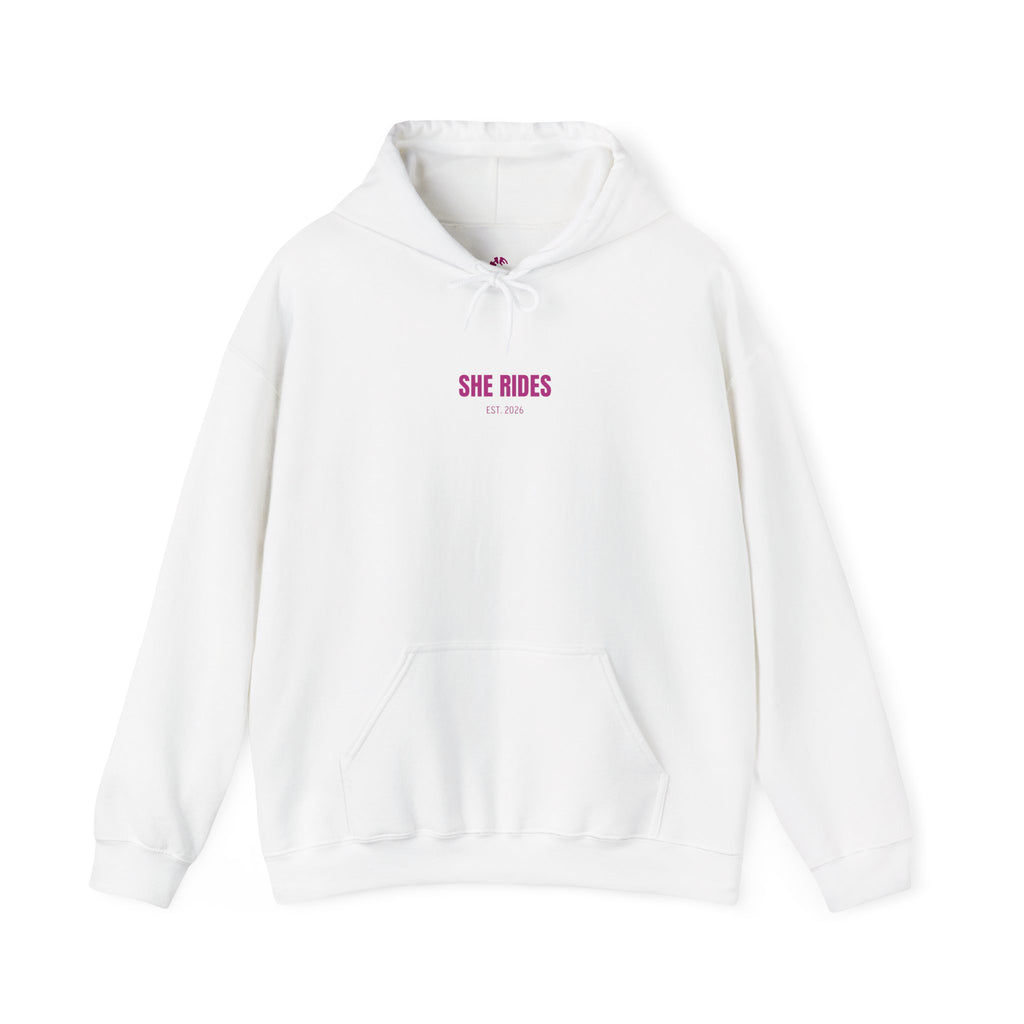 She Rides Basic Hoodie Roze
