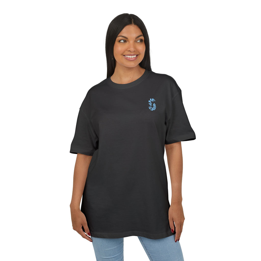 She Rides Logo Oversized T-shirt Blue//Bikergirl T-shirt