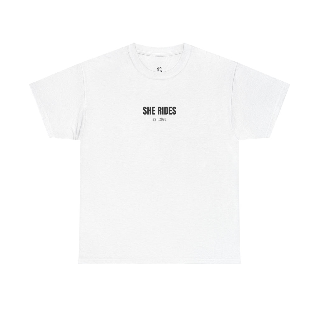She Rides Basic T-shirt Zwart&Wit
