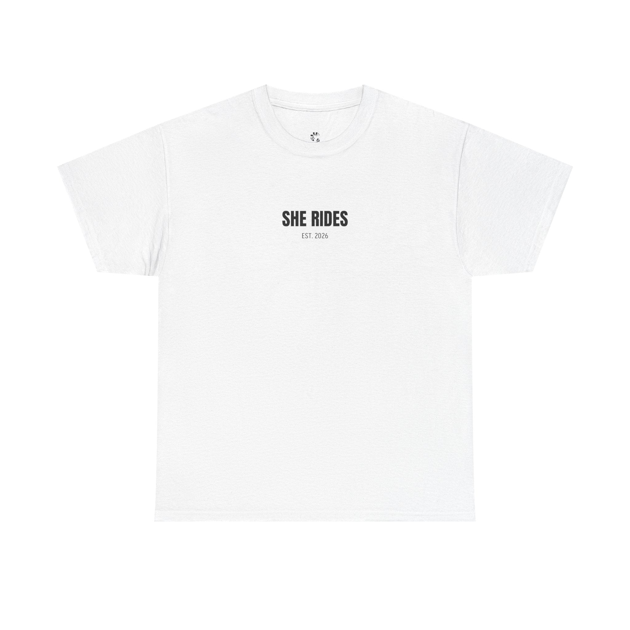 She Rides Basic T-shirt Zwart&Wit