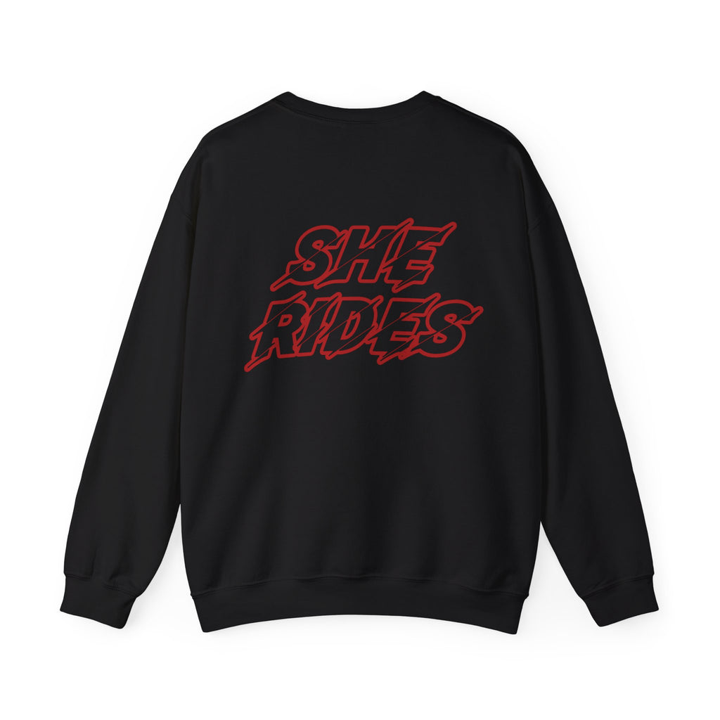 She Rides Original Sweater Red//Bikergirl Sweater