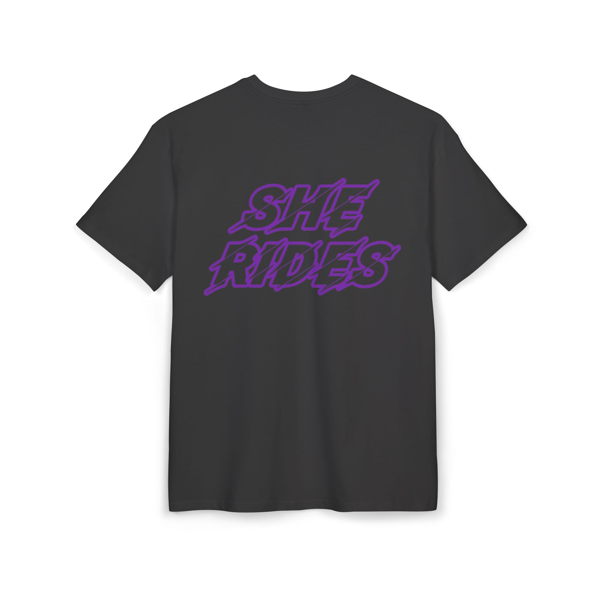 She Rides Logo Oversized T-shirt Purple//Bikergirl T-shirt