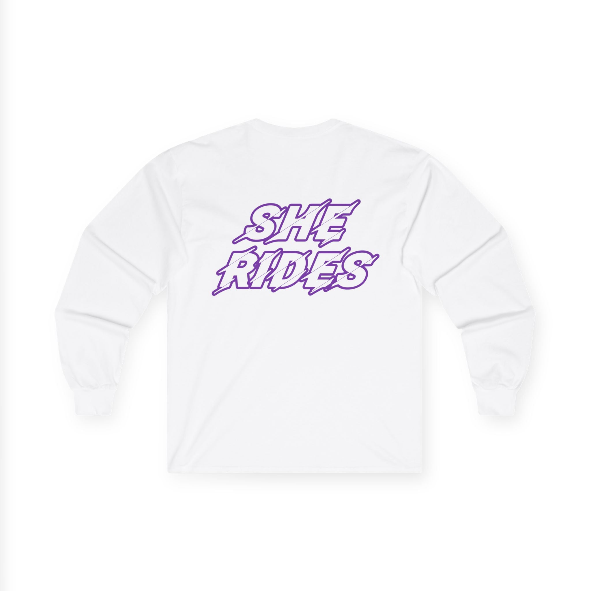 She Rides Logo Long Sleeve Purple//Bikergirl Long Sleeve