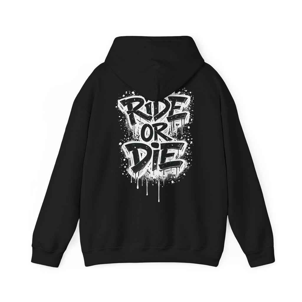 She Rides RideOrDie Hoodie Zwart&Wit