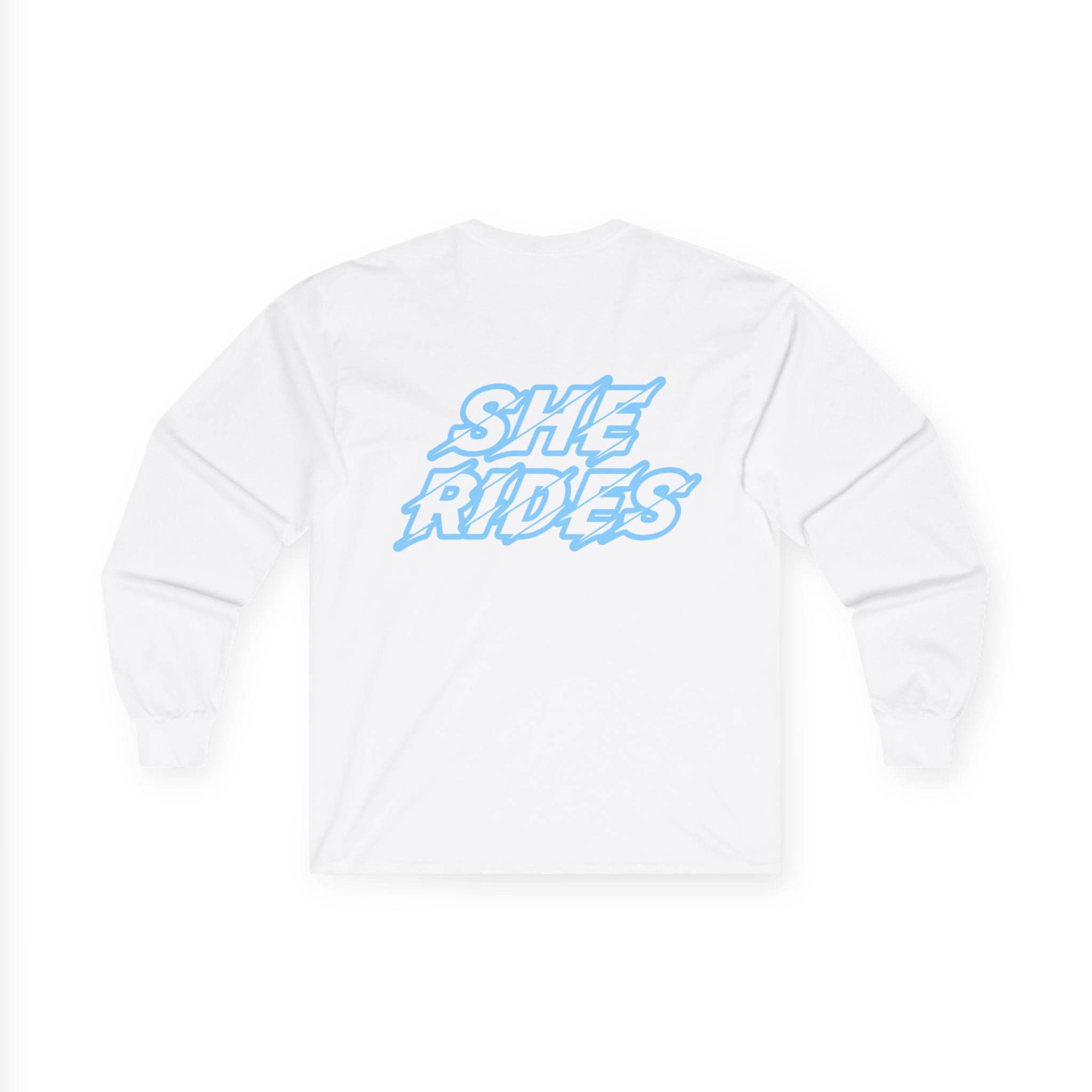 She Rides Logo Long Sleeve Blue // Bikergirl Long Sleeve