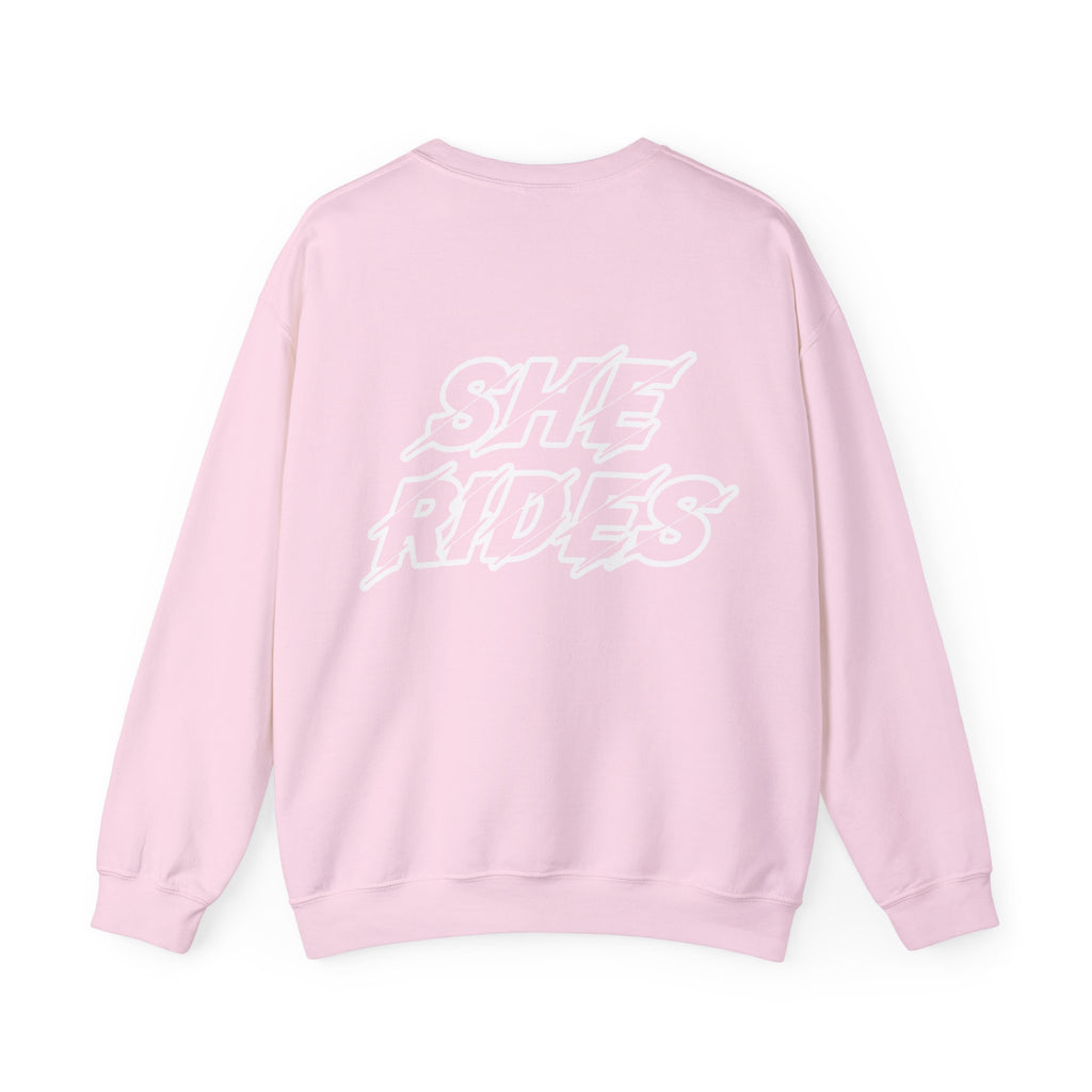 She Rides Original Sweater Light Pink & Light Blue