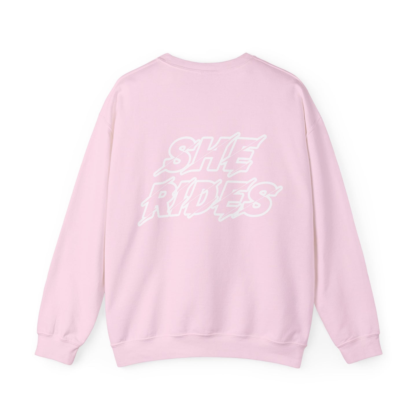 She Rides Original Sweater Light Pink & Light Blue//Bikergirl Sweater