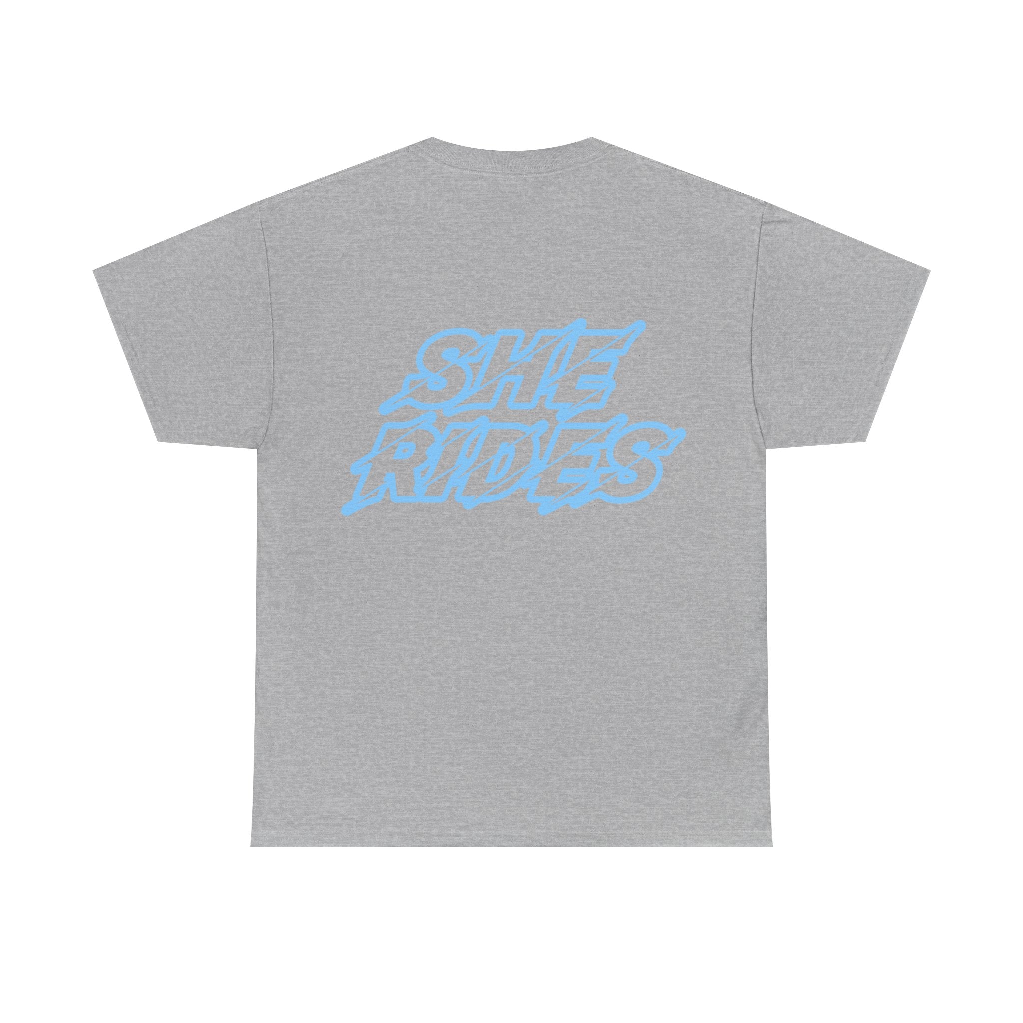 She Rides original T-shirt Blue//Bikergirl T-shirt