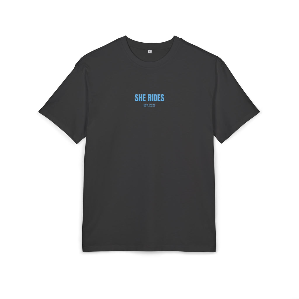 She Rides RideOrDie Oversized T-shirt Blauw