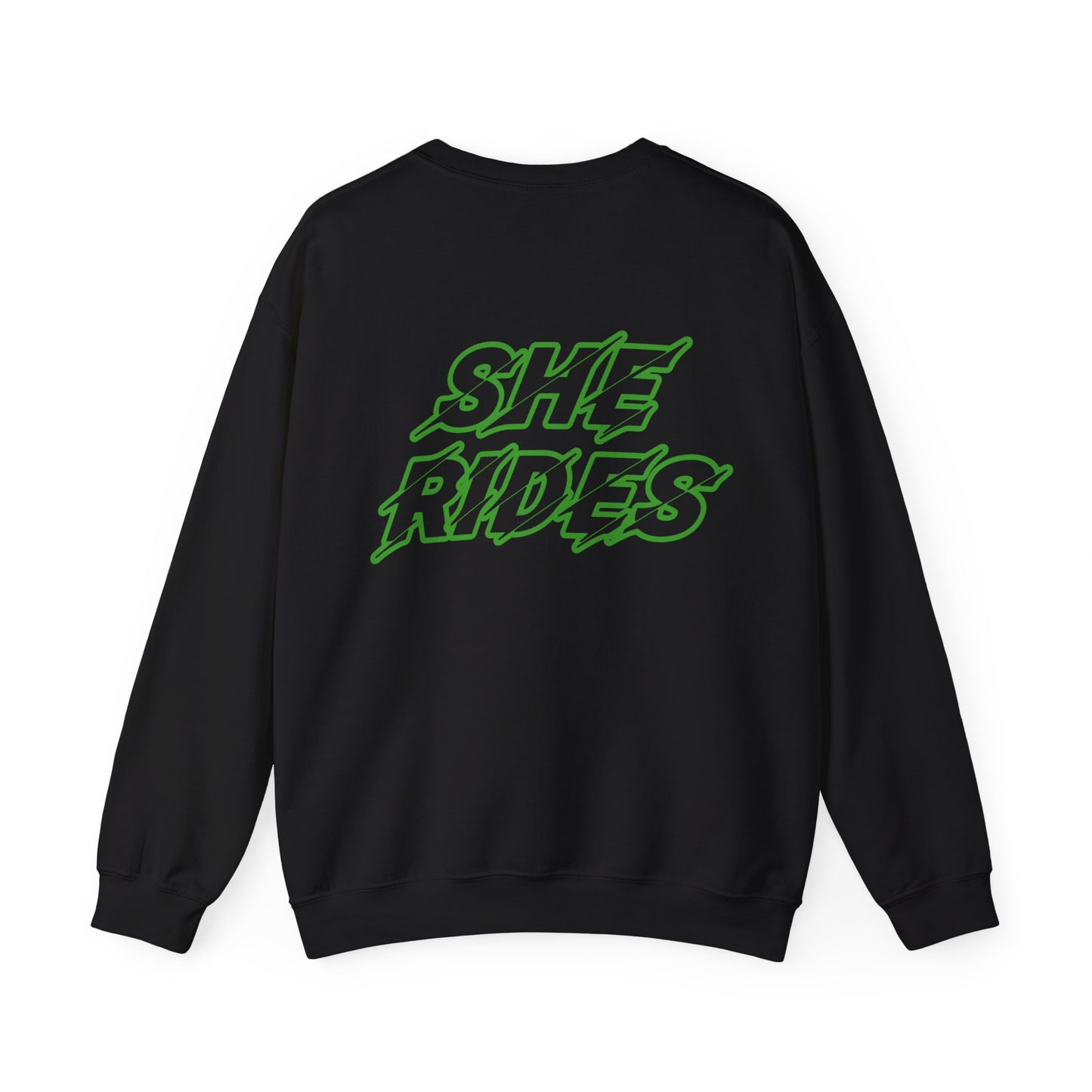 She Rides Original Sweater Green//Bikergirl Sweater
