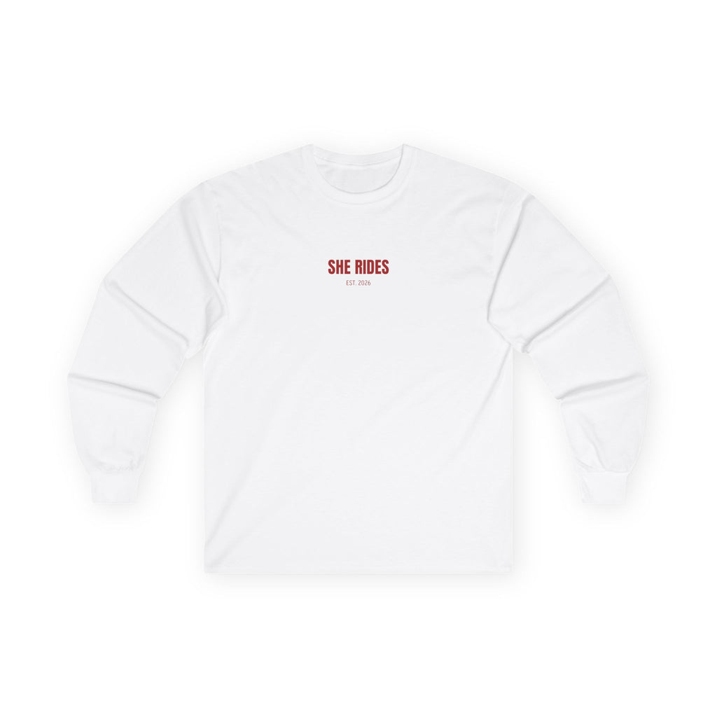 She Rides RideOrDie Long Sleeve Rood