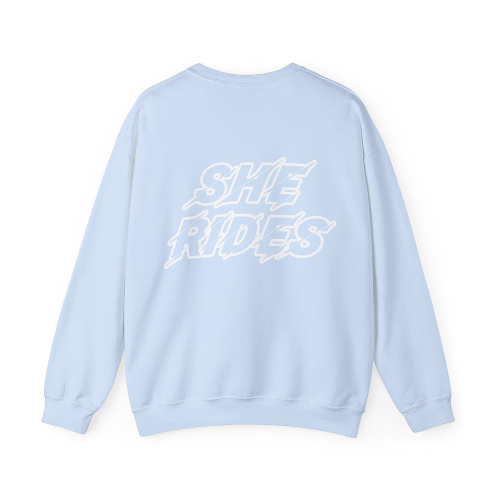 She Rides Original Sweater Light Pink & Light Blue
