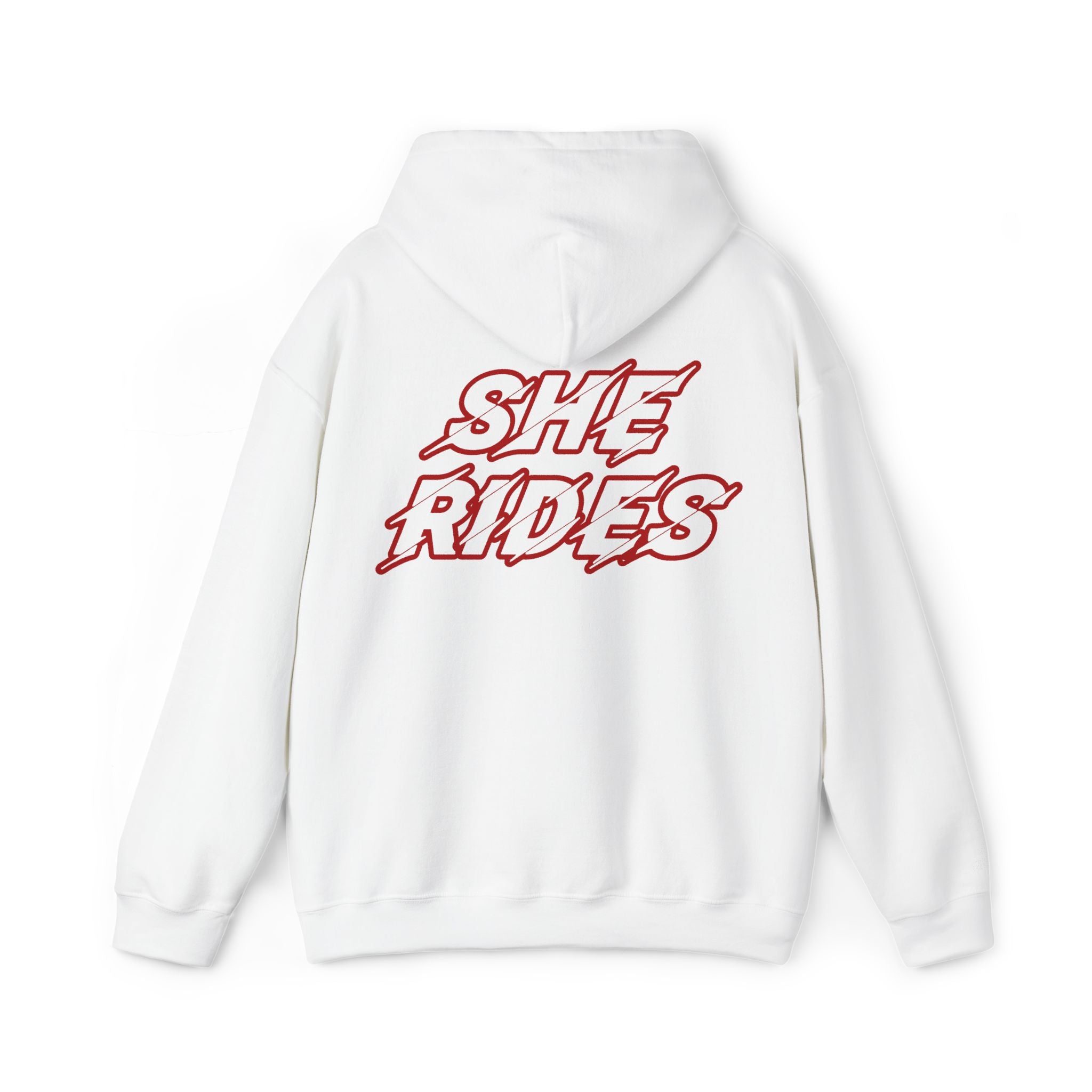 She Rides Original Hoodie Red//Bikergirl Hoodie