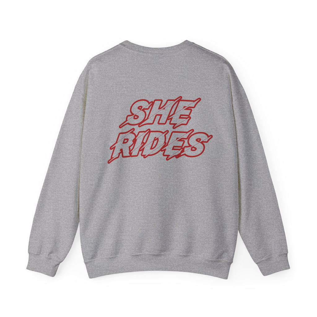 She Rides Original Sweater Red//Bikergirl Sweater