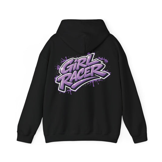 She Rides Girl Racer Hoodie Paars//Bikergirl Hoodie