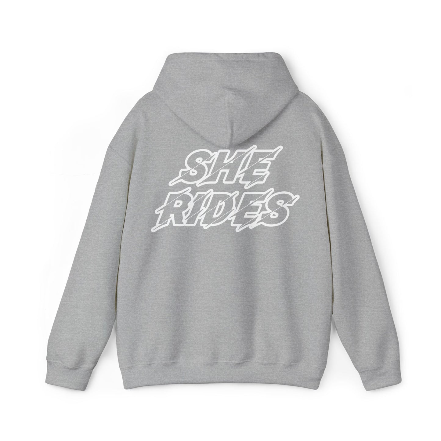 She Rides Original Hoodie Zwart&Wit//Bikergirl Hoodie