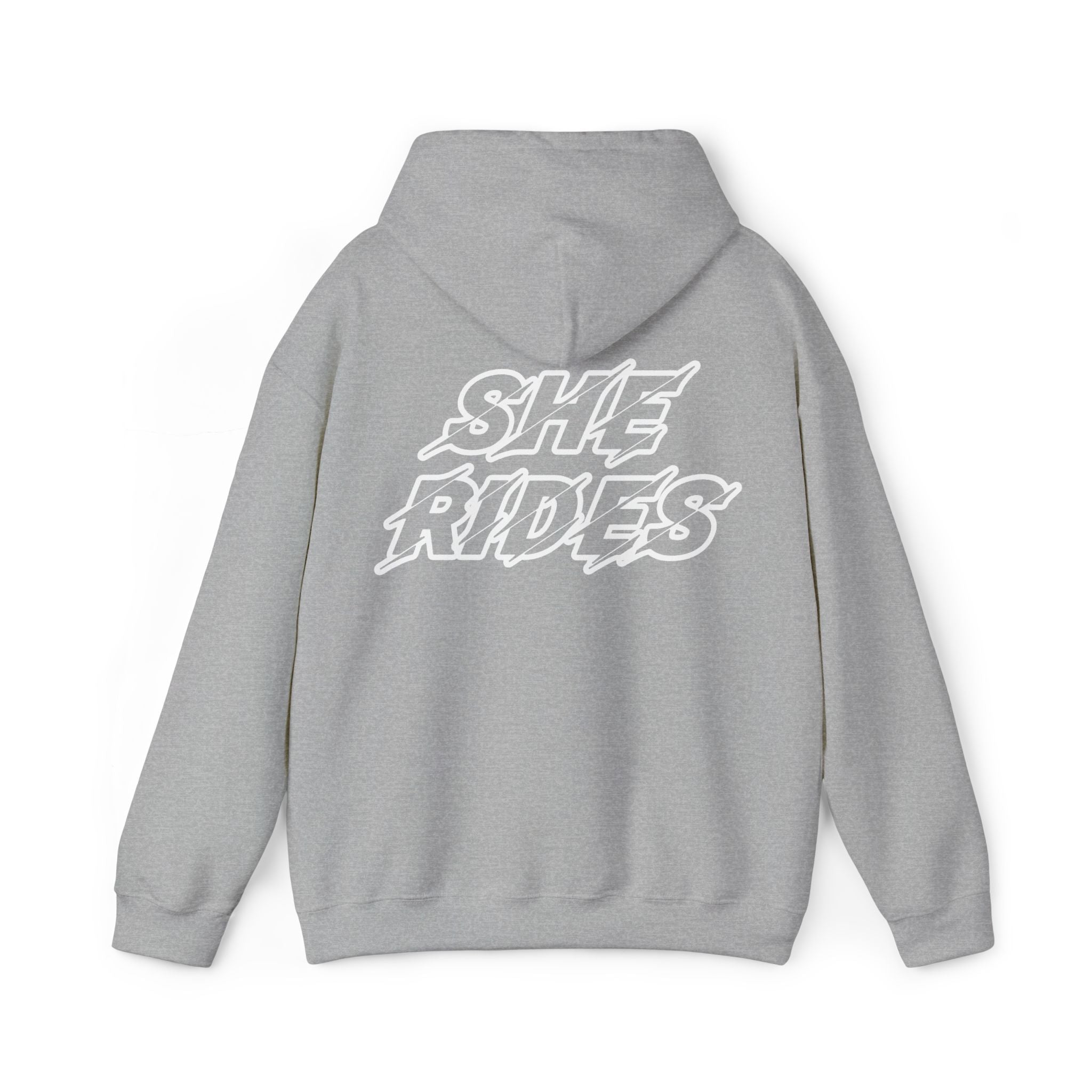 She Rides Original Hoodie Black & White // Bikergirl Hoodie