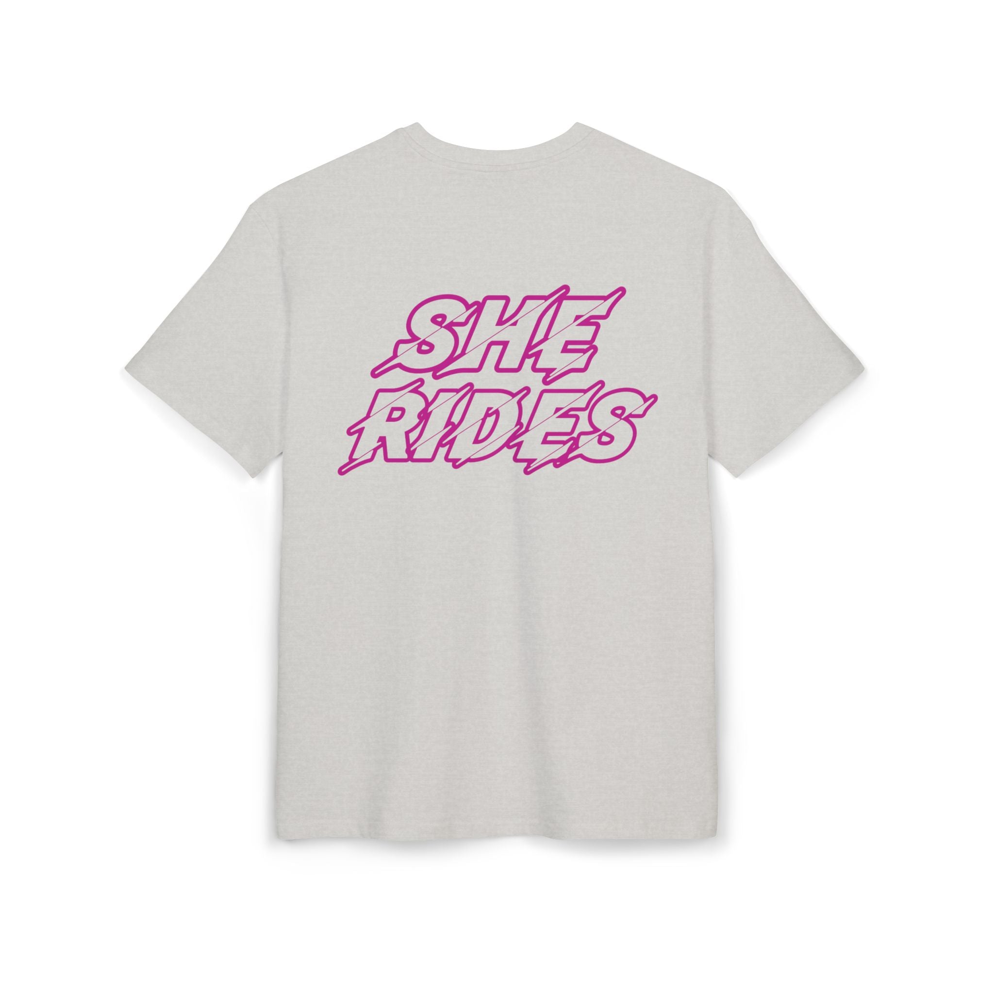 She Rides Logo Oversized T-shirt Pink //Bikergirl T-shirt