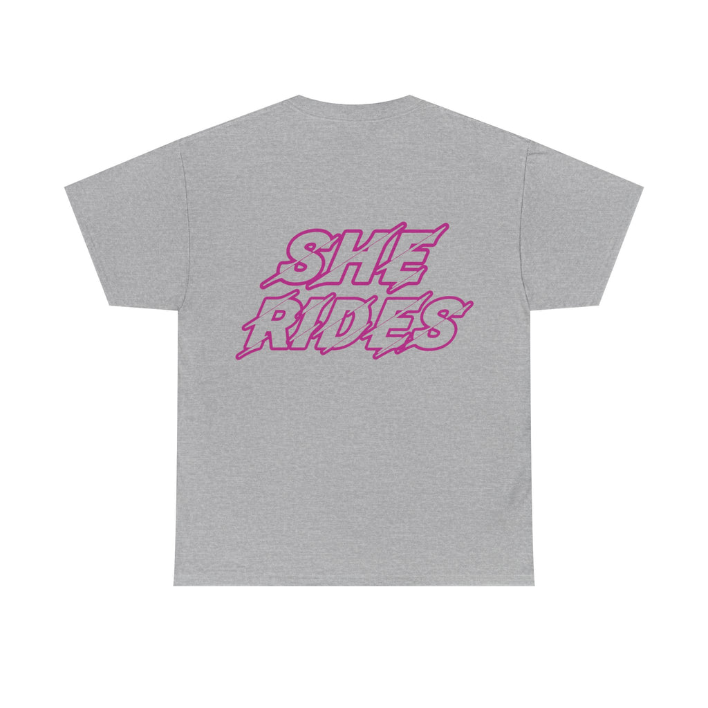 She Rides original T-shirt Pink //Bikergirl T-shirt