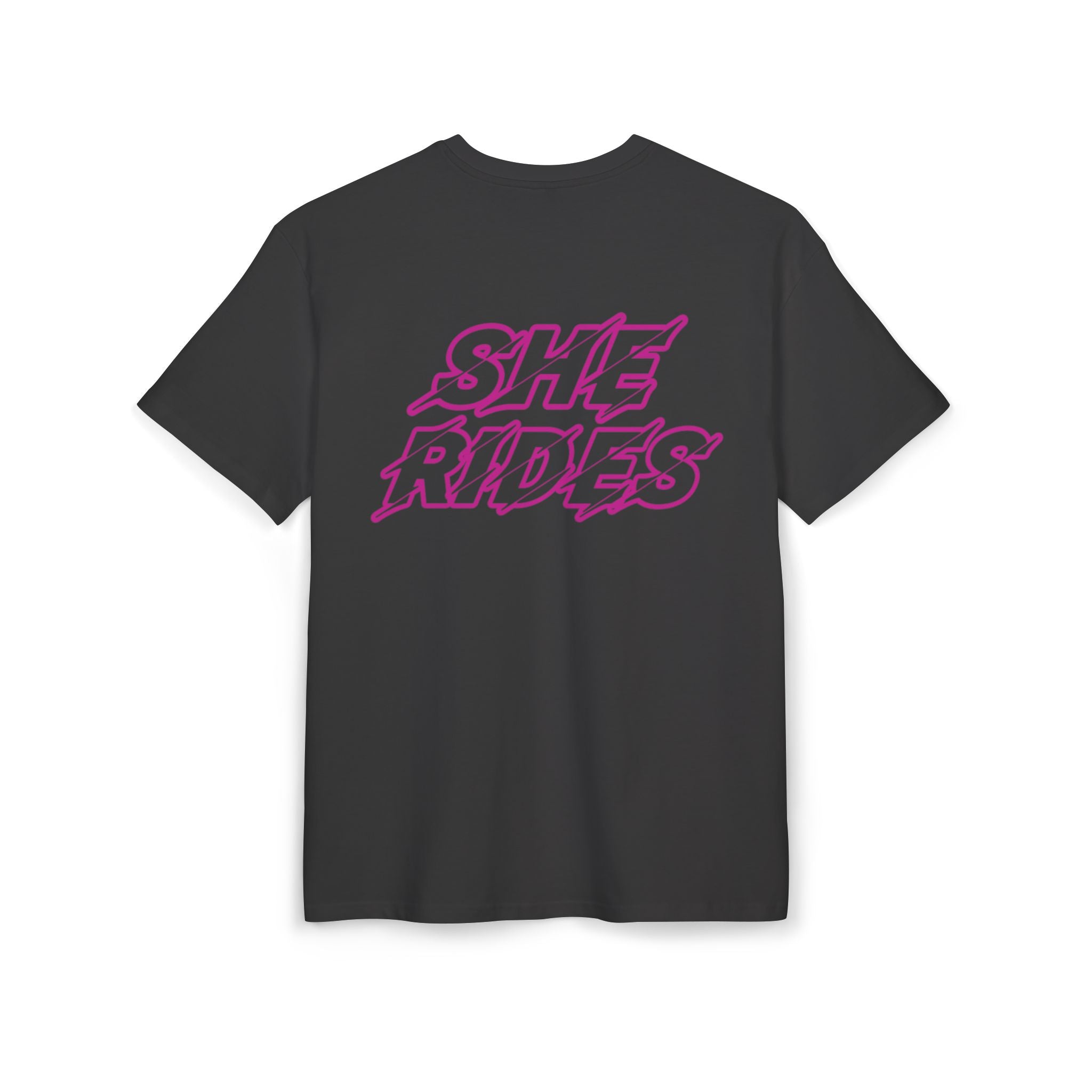 She Rides Logo Oversized T-shirt Pink //Bikergirl T-shirt