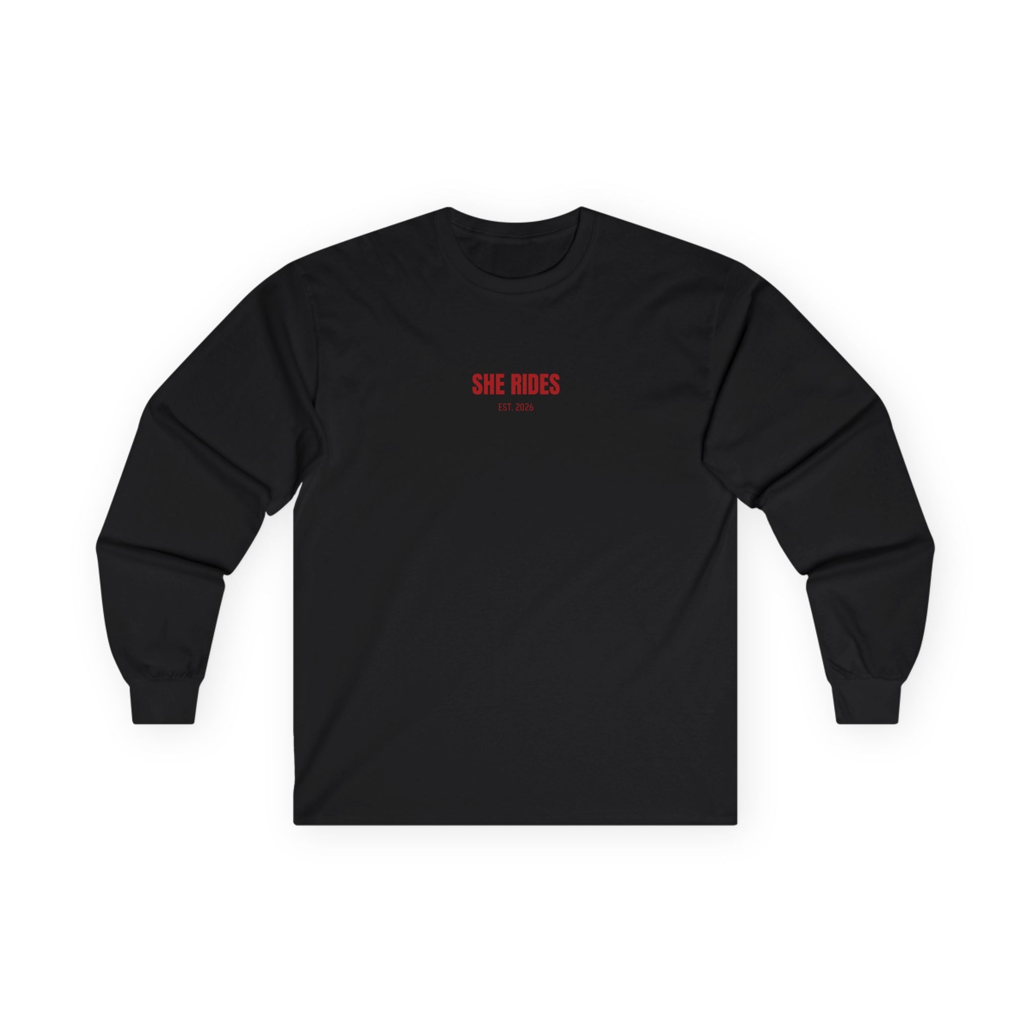She Rides RideOrDie Long Sleeve Rood