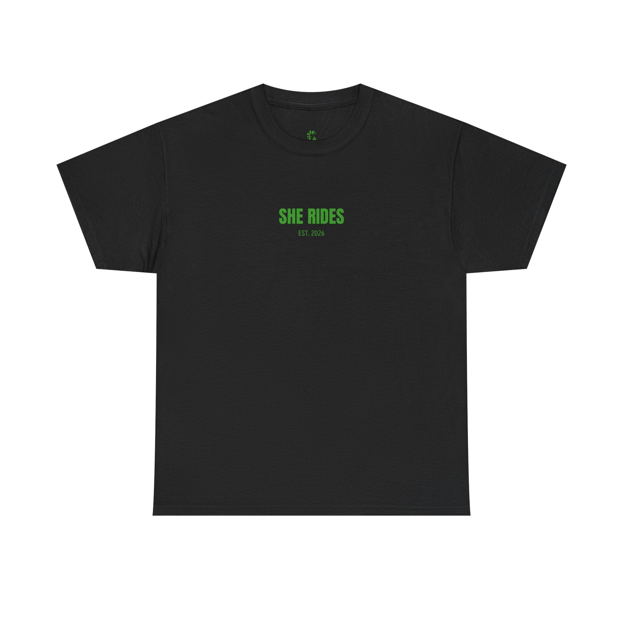 She Rides Basic T-shirt Groen