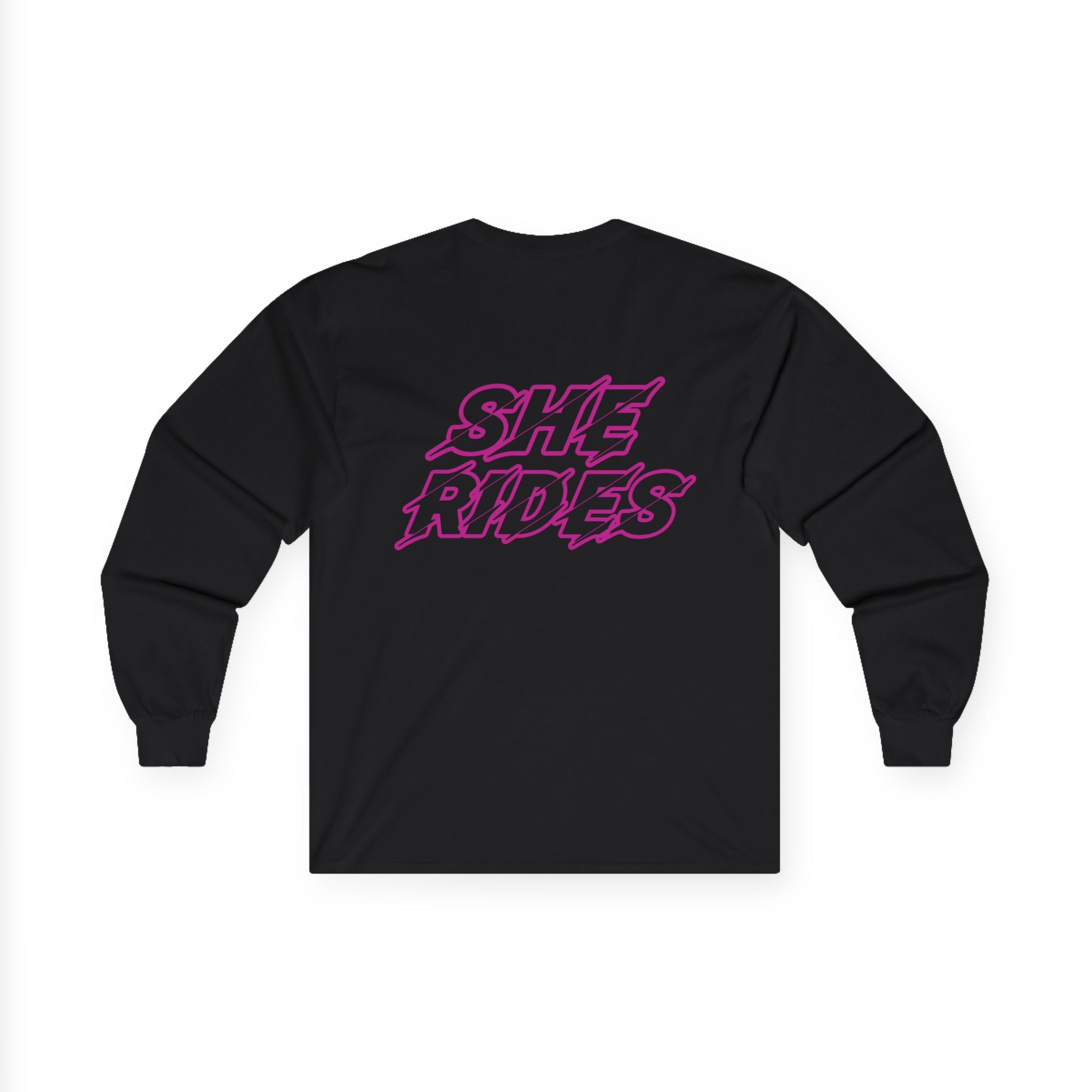 She Rides Logo Long Sleeve Pink//Bikergirl Long Sleeve