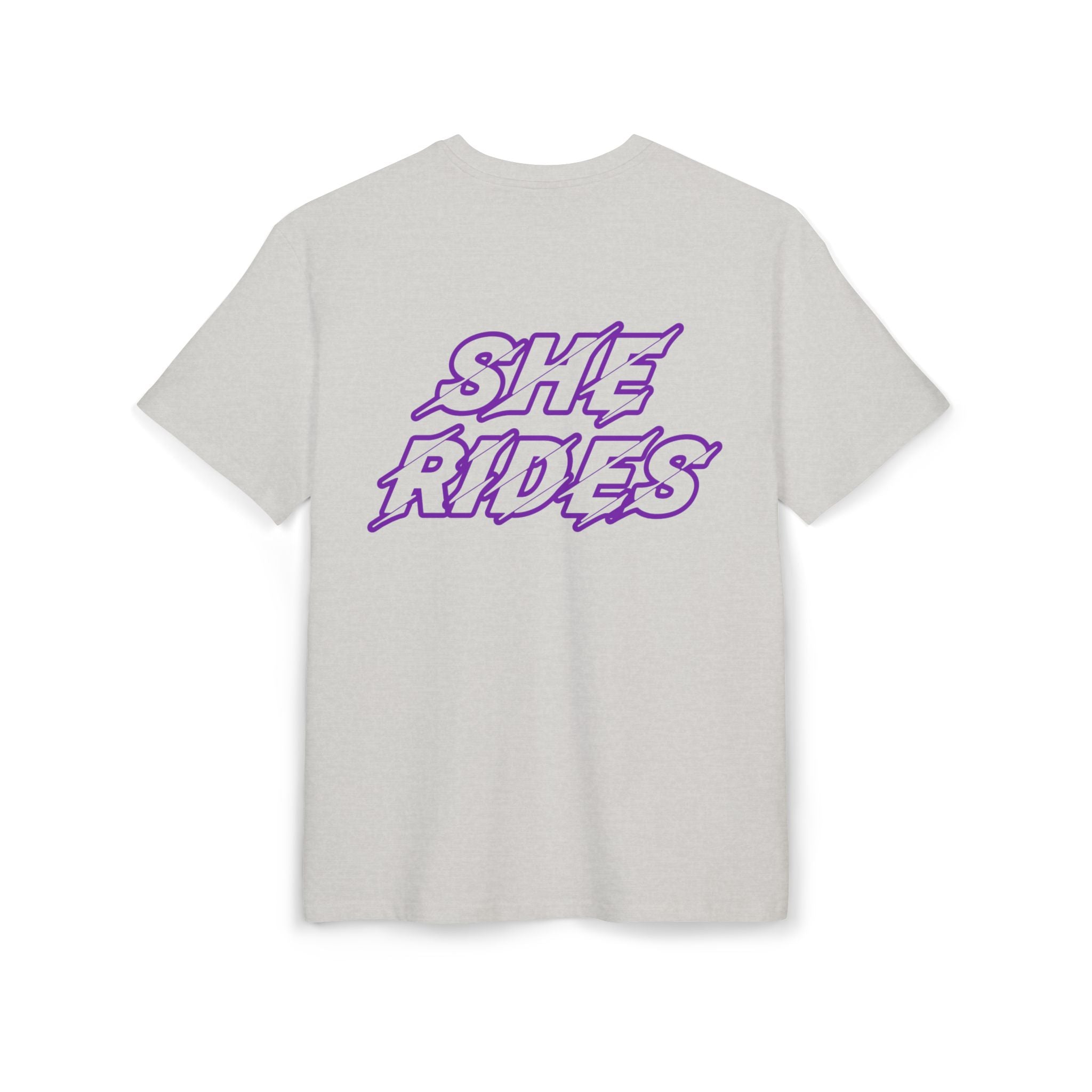 She Rides Logo Oversized T-shirt Purple//Bikergirl T-shirt