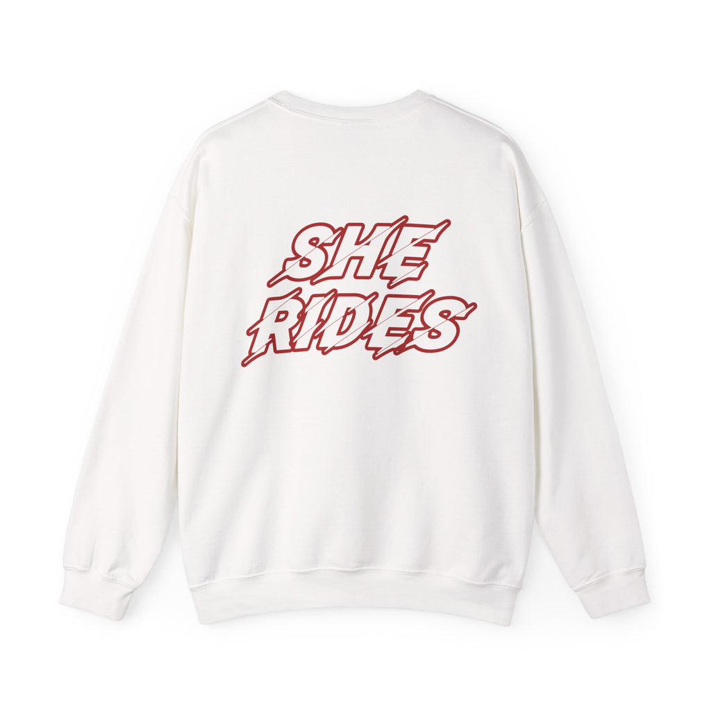 She Rides Original Sweater Red//Bikergirl Sweater