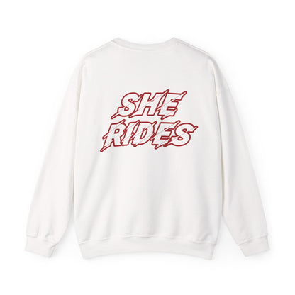 She Rides Original Sweater Rood//Bikergirl Sweater